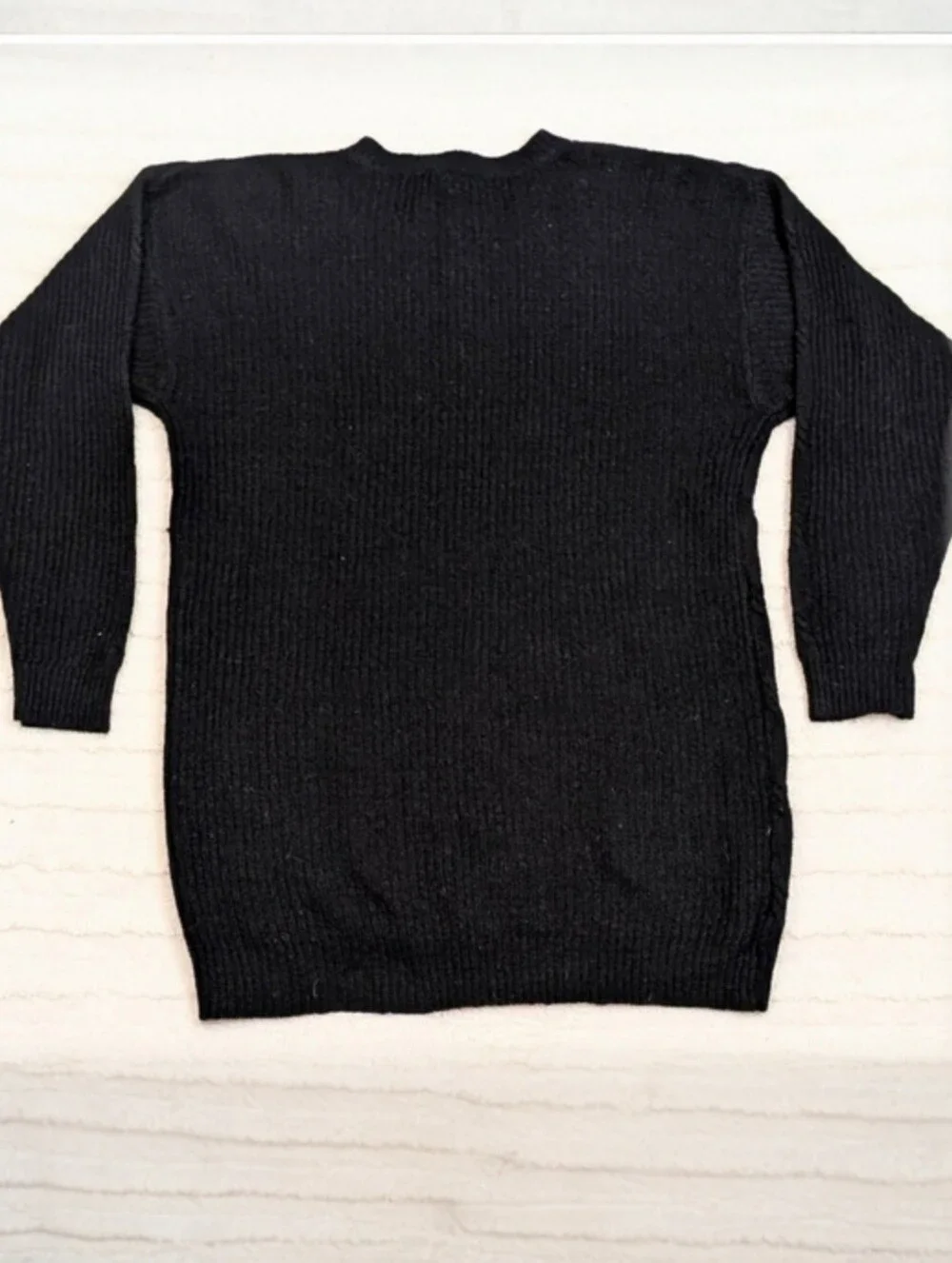 Vintage Mervyns Silk-Angora Blend Crew Neck Cable Knit Sweater